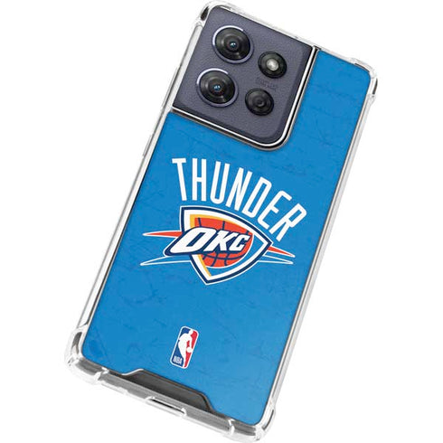 NBA OKC Thunder Distressed Moto G Play 5G (2025) Clear Case